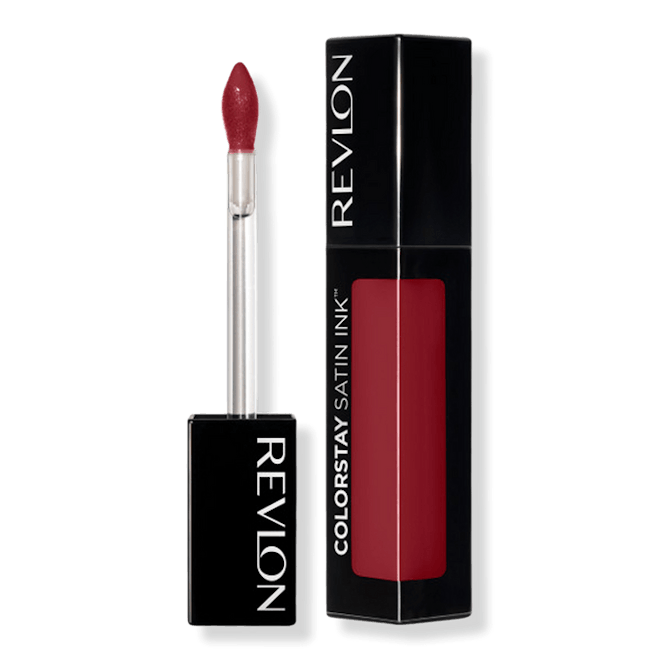 The Revlon ColorStay Satin Ink liquid lipstick is a dupe for the Haus Labs vinyl lip product.