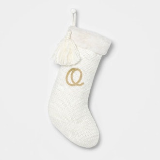 Luxe Knit Monogram Christmas Stocking