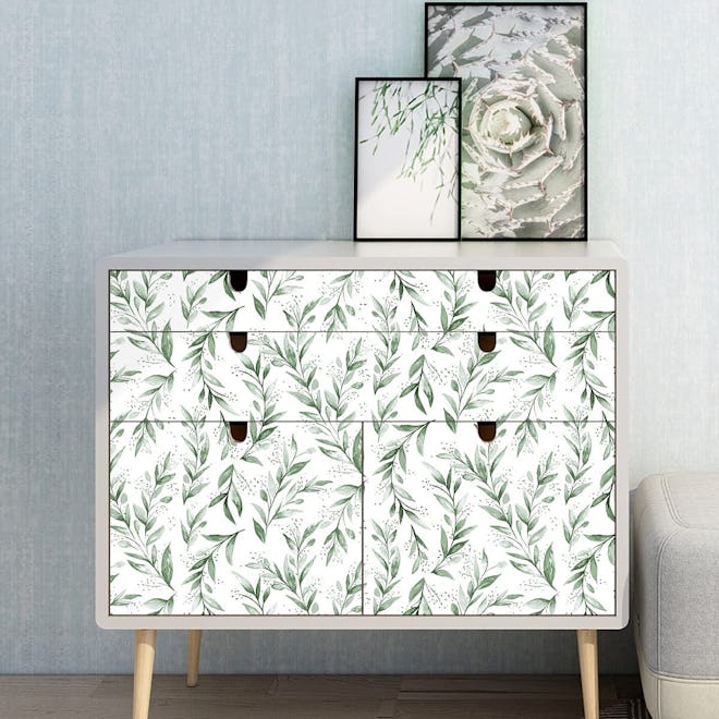 Beautyhero Peel & Stick Green Floral Wallpaper 