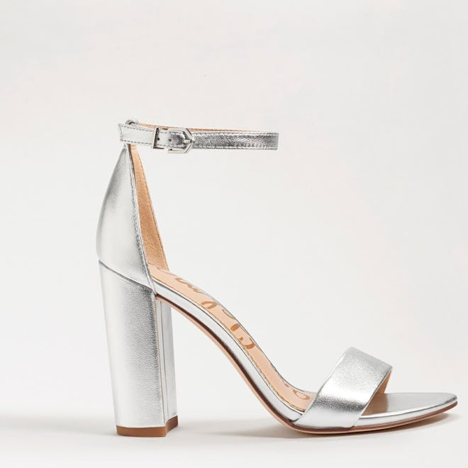 Sam Edelman silver block heel sandals