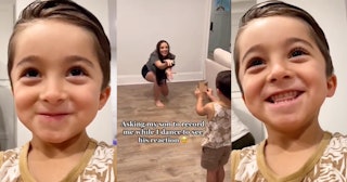 Moms have been secretly filming their toddlers' reactions to them being silly.
