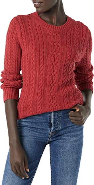 Amazon Essentials Fisherman Cable Crewneck Sweater