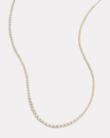 Petite Graduated Signature Set Diamond Necklace