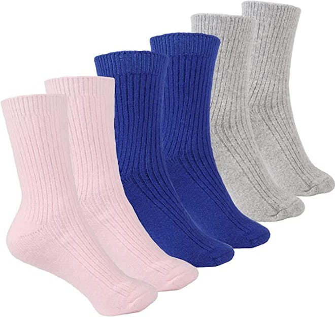 CHAO RAN Winter Wool Cashmere Socks (3 Pairs)