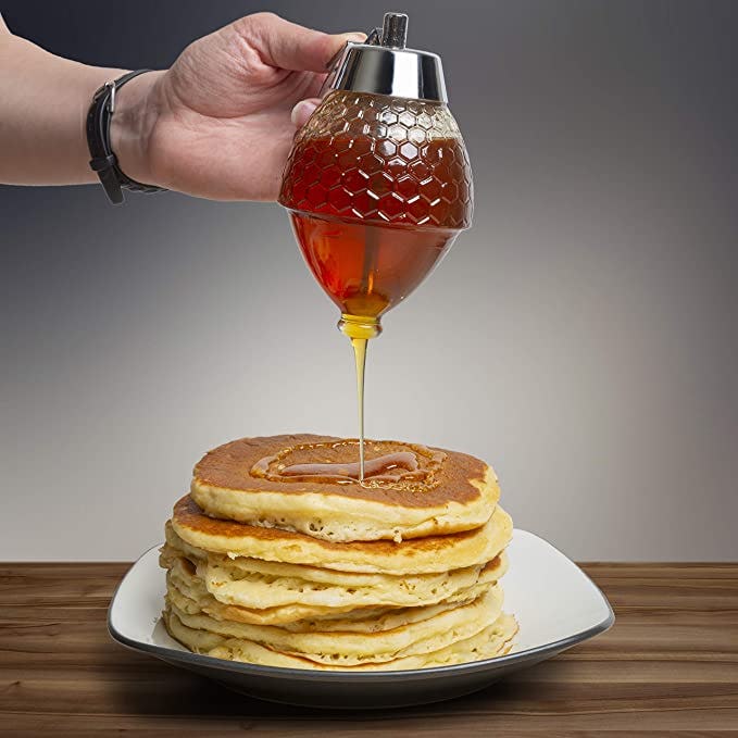 Hunnibi No Drip Glass Honey Dispenser