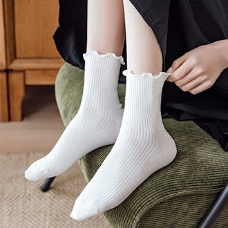Mcool Mary Ruffle Turn-Cuff Ankle Socks (6-Pack)