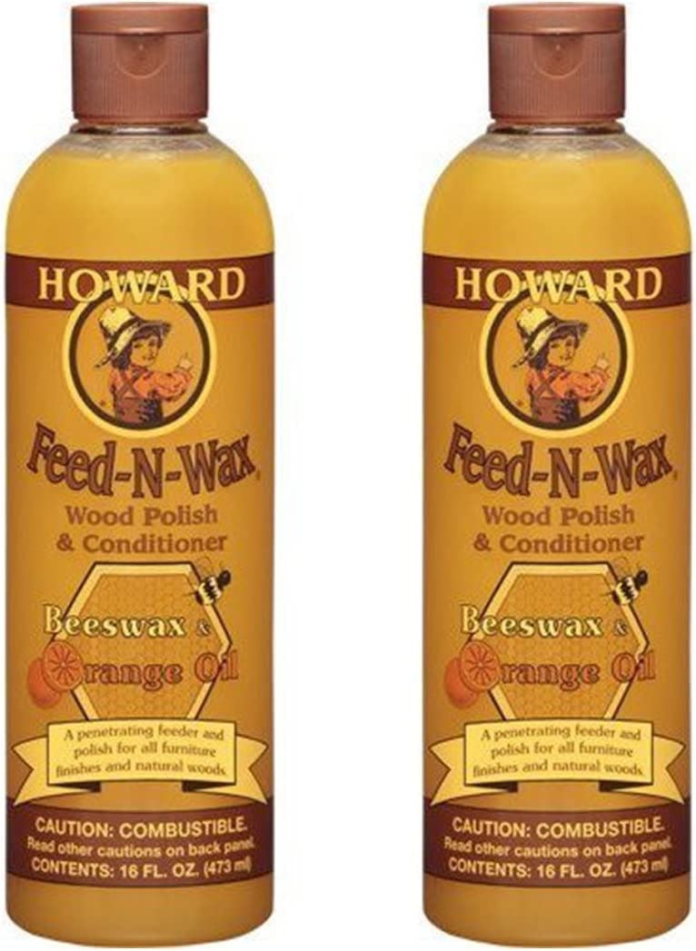 HOWARD Feed n Wax Wood &amp; Conditioner Beeswax Polish (2-Pack)