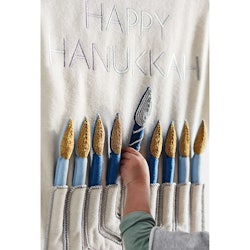 felt personalized kids menorah from crate and barrel