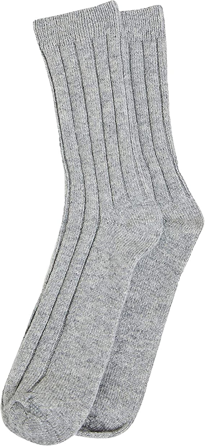 State Cashmere 100% Pure Cashmere Bed Cuff Socks