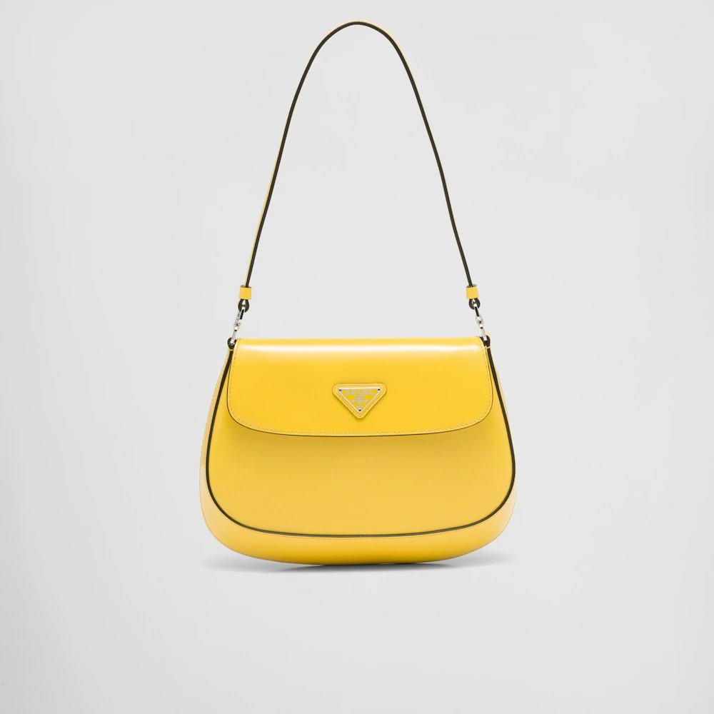 Cleo Brushed Leather Shoulder Bag With Flap