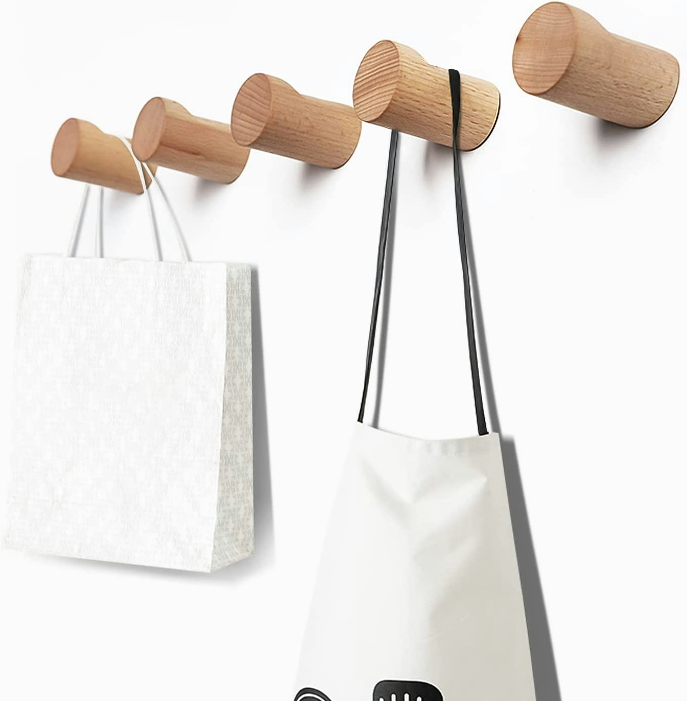 DIGHEIGG Wood Coat Rack Wall Mount