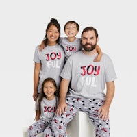  Holiday Joyful Matching Family Pajama T-Shirt Collection