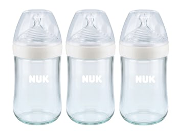 NUK Simply Natural Glass Bottles, 8 Oz., 3-Pack