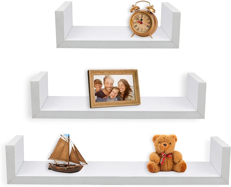 Greenco Floating “U” Shelves (3-Pieces)