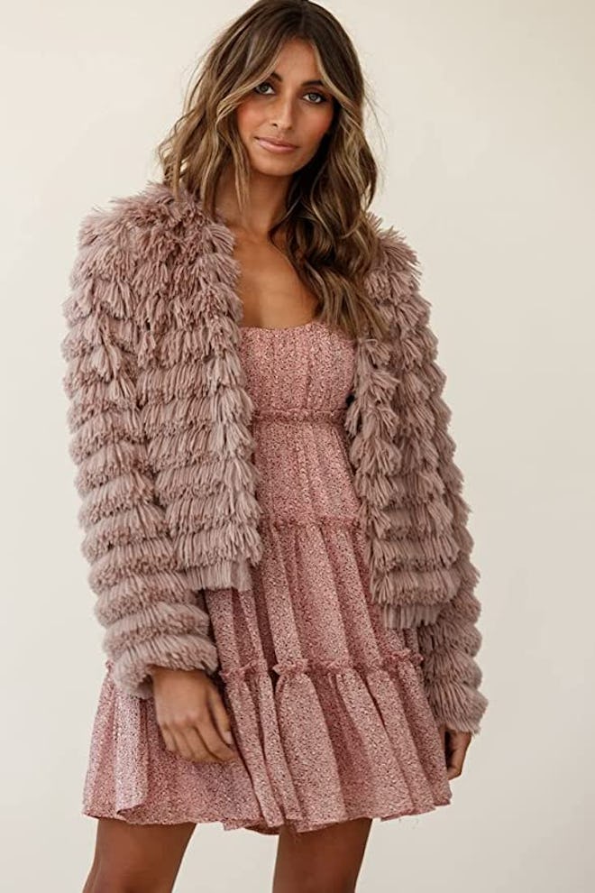 Inorin Open Front Shaggy Jacket