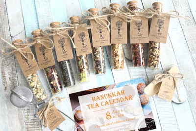 Hanukkah gift sets can be tailored to someone's interests, like this set of eight tea samples.