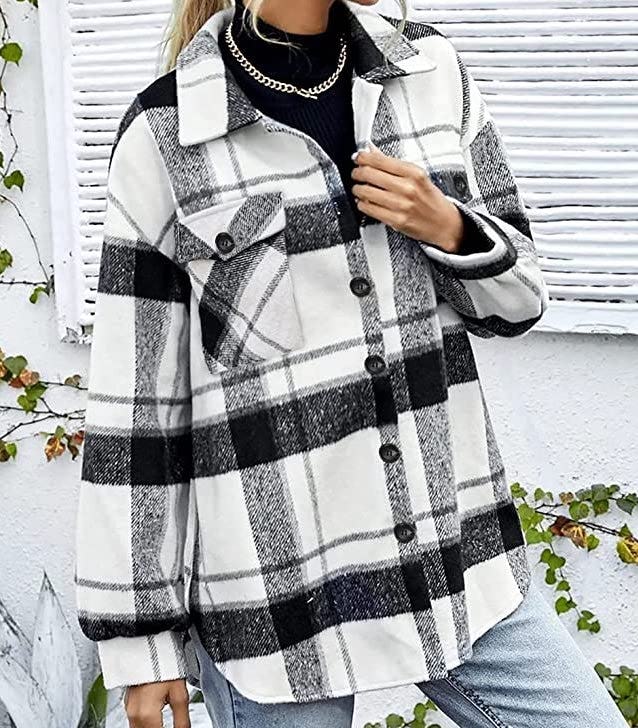 AUTOMET Plaid Shacket