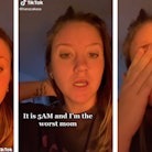 A new parent’s emotional 5 a.m. video shows how draining mom guilt can be for having difficulty comf...