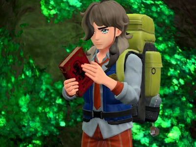 pokemon scarlet violet Arven holding a book