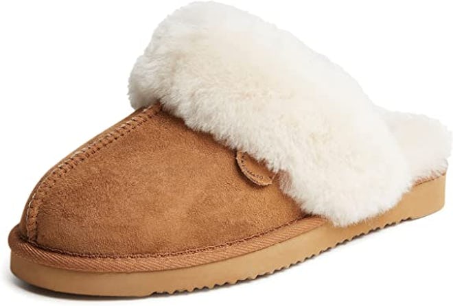 Dearfoams Shearling Fur Slippers