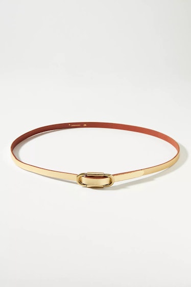 Anthropologie beige skinny belt