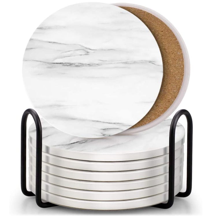 EAGMAK Marble Style Coasters (Set of 8)