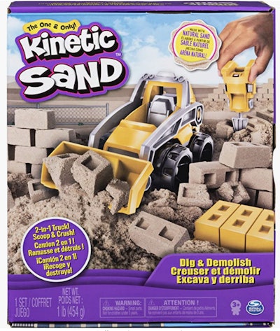 This Kinetic Sand Dig & Demolish Playset is one of the best gifts for 4-year-olds.