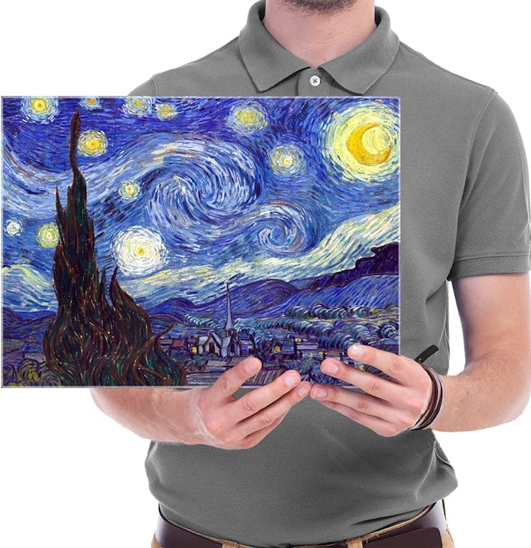 Wieco Art Starry Night Canvas Print