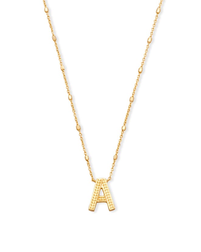 Kendra Scott gold letter pendant necklace