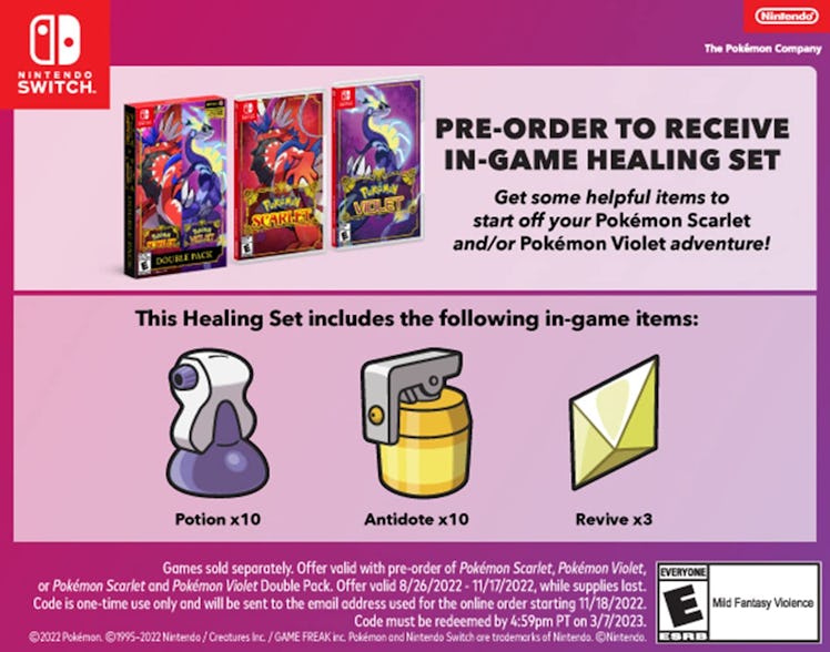Pokémon Scarlet and Violet healing set from Amazon