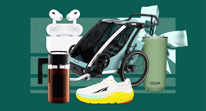 Best gifts for new dads, sneakers, water bottle, coffee mug, air pods, bike stroller attachment