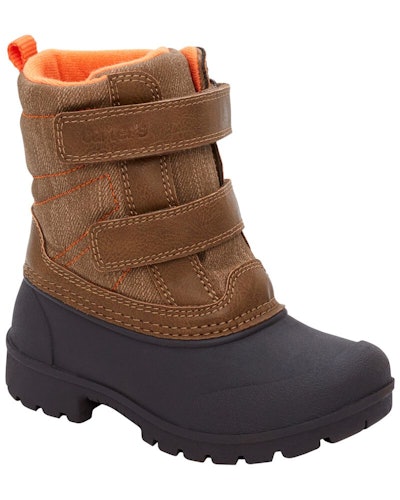 OskKosh Black Friday deals cover kids' shoes, like these little snow boots.