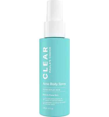 Paula’s Choice CLEAR Acne Body Spray is the best acne body spray.