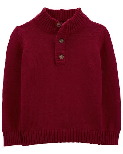 Carter's Black Friday sale is happening now, and includes this red pullover sweater for kids.