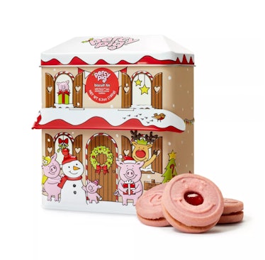 Target's Marks & Spencer holiday treats include the Percy Pig Biscuit Tin.