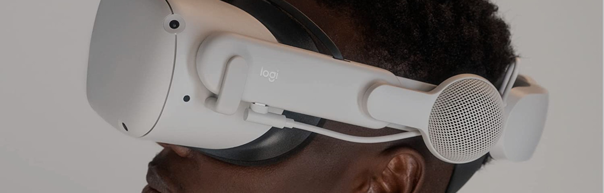 Logitech’s Chorus VR Off-Ear Headset clips onto the Quest 2’s straps