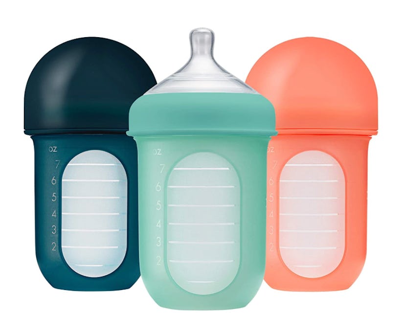 Boon NURSH Silicone Pouch Bottles, 3-Pack for colic