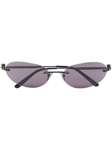Balenciaga Invisible Oval Frame Sunglasses