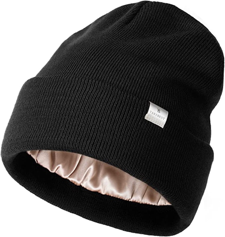 YANIBEST Satin-Lined Knit Beanie