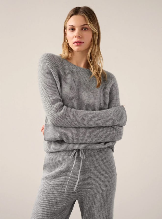 Cashmere Waffle Sweatshirt