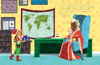 a page from Meena Harris' children's book 'The Truth About Mrs. Claus'
