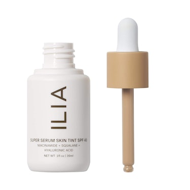 ilia super serum skin tint spf 40 is the best serum to use with led light therapy that doubles as fo...