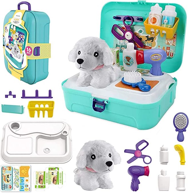 This TEUVO Pet Care Play Set is one of the best gifts for 4-year-olds.