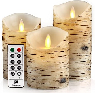 These fake candles have a realistic flicker and can be easily controlled via remote.