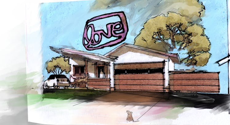 Mike Niemann, “Early Love House rendering,” 2008–2009. Courtesy of Alexandra Grant