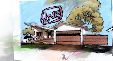 Mike Niemann, Early Love House Rendering, 2008-2009.  Courtesy of Alexandra Grant