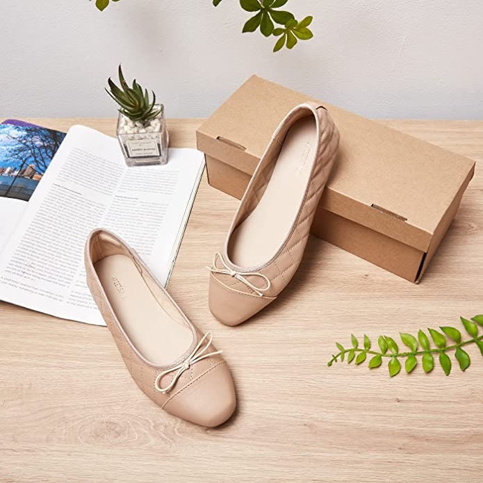 AFEETSING Round Toe Ballet Flats