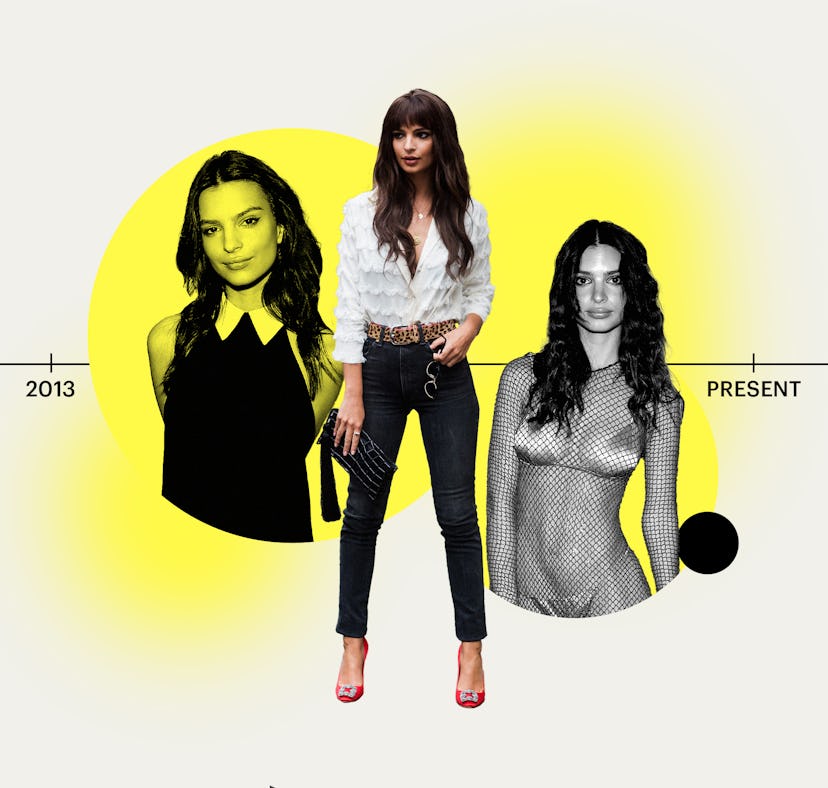 Emily Ratajkowski's style evolution from 2013 - 2022.