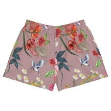 Dopamine dress for a tropical vacation in women's premium floral shorts from Jolie Noire