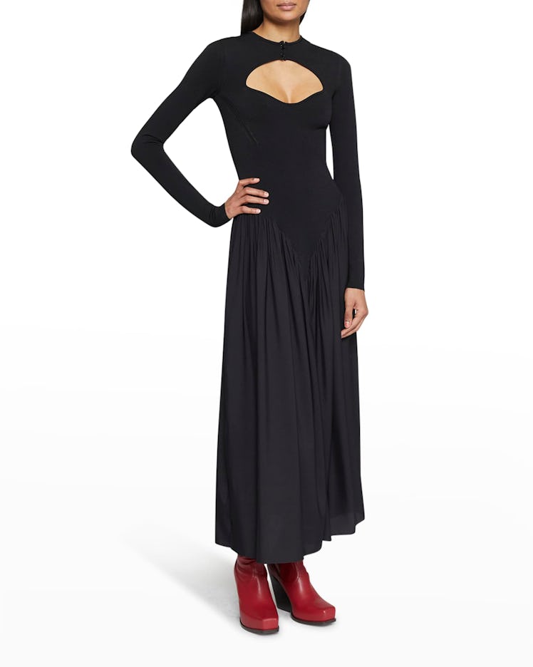 Stella McCartney black cutout maxi dress